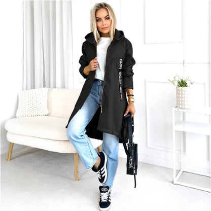 Velina Moda | Fleece Hoodie Jacket - Women's Winter Jacket