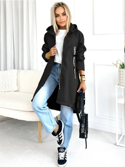Velina Moda | Fleece Hoodie Jacket - Women's Winter Jacket