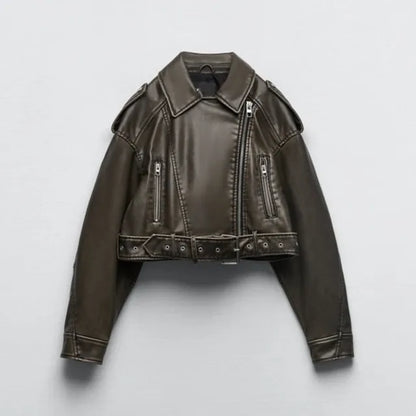 Velina Moda | Modern short biker jacket