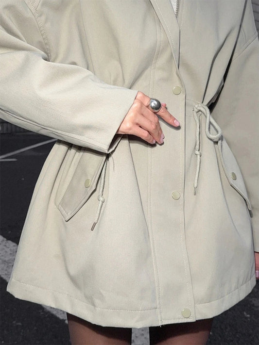 Velina Moda | Trench Coat - Elegant & Comfortable Coat with Tie Belt and Classic Collar for Autumn