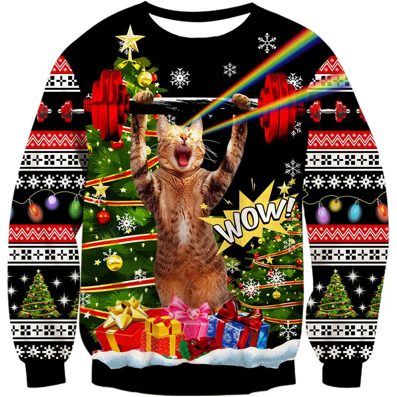 Velina Moda | Unisex Sweatshirt - Comfortable 3D Cat & Dog Design for Animal Lovers