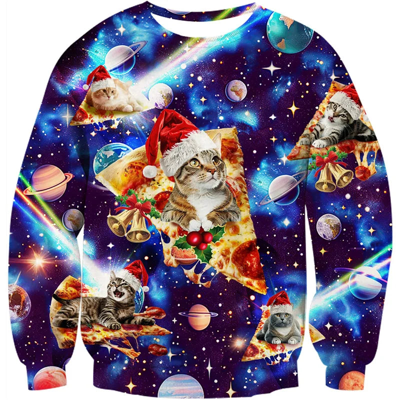 Velina Moda | Unisex Sweatshirt - Comfortable 3D Cat & Dog Design for Animal Lovers