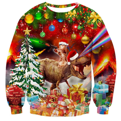 Velina Moda | Unisex Sweatshirt - Comfortable 3D Cat & Dog Design for Animal Lovers