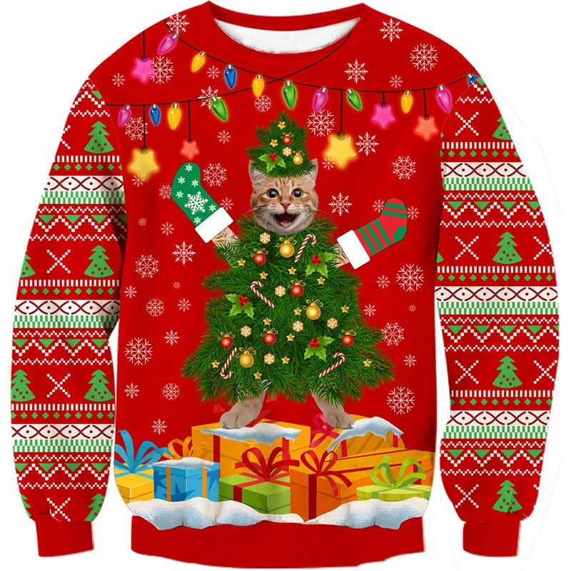 Velina Moda | Unisex Sweatshirt - Comfortable 3D Cat & Dog Design for Animal Lovers