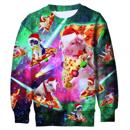 Velina Moda | Unisex Sweatshirt - Comfortable 3D Cat & Dog Design for Animal Lovers