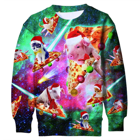 Velina Moda | Unisex Sweatshirt - Comfortable 3D Cat & Dog Design for Animal Lovers