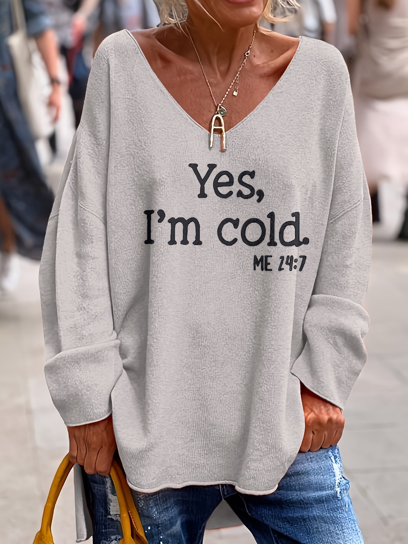 Velina Moda | Women's V-Neck Plus Size Sweater