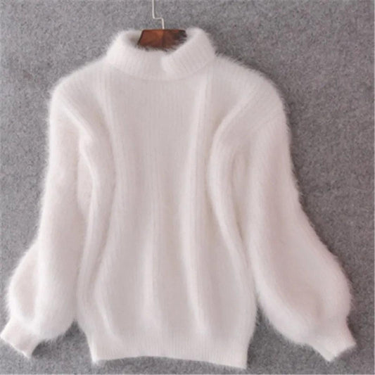 Velina Moda | Angora Sweater - Casual Knitted Sweater Women