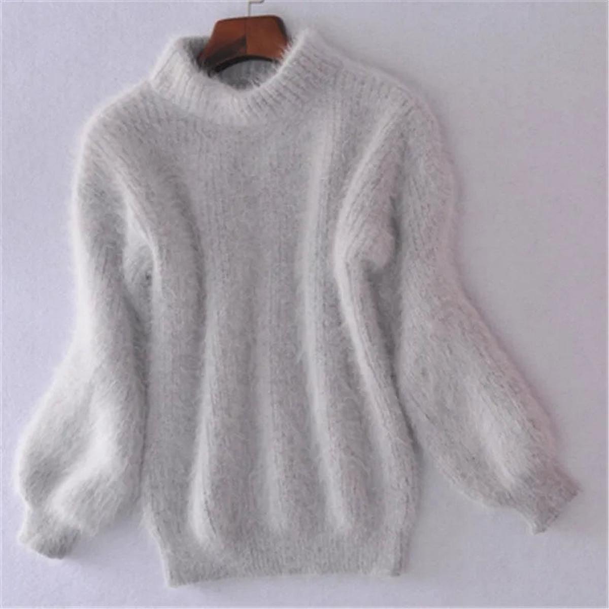 Velina Moda | Angora Sweater - Casual Knitted Sweater Women
