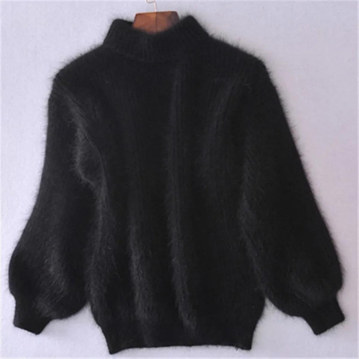 Velina Moda | Angora Sweater - Casual Knitted Sweater Women