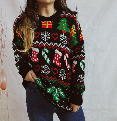 Velina Moda | Christmas Sweater Women Knitted Flawed Christmas Sweater