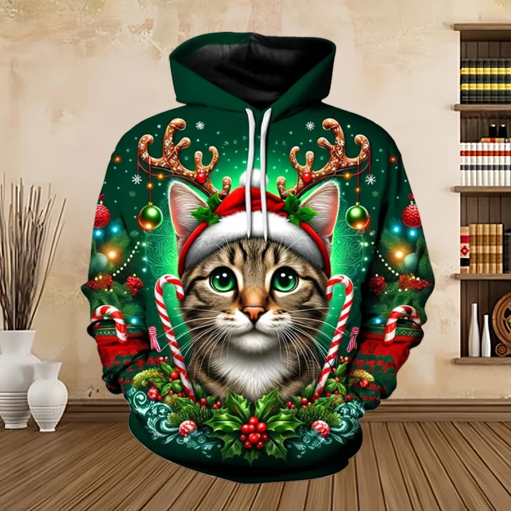 Velina Moda | Christmas Sweater with Print - Comfortable & Stylish Sweatshirt for the Holidays