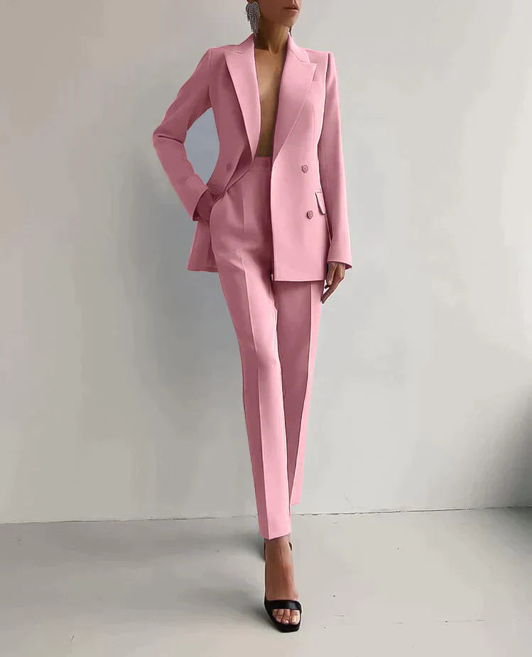Velina Moda | Blazer and Pants Set - Formal Wear