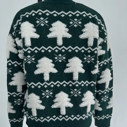 Velina Moda | Sweater for women with 3D Santa print - Soft & warm knitted sweater for the holidays