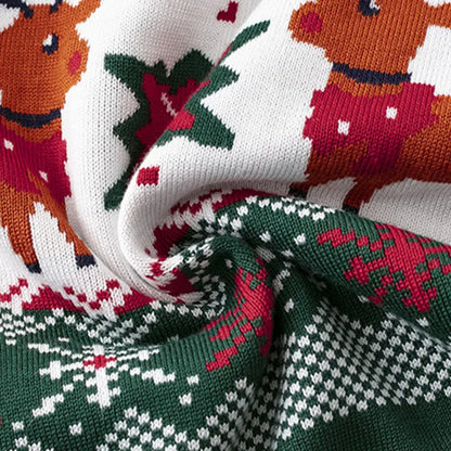Velina Moda | Kids pullover with deer print - Soft & warm knitted pullover for boys and girls