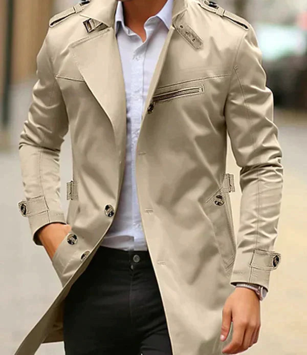Velina Moda | Men's Trench Coat - Classic Old Money Style