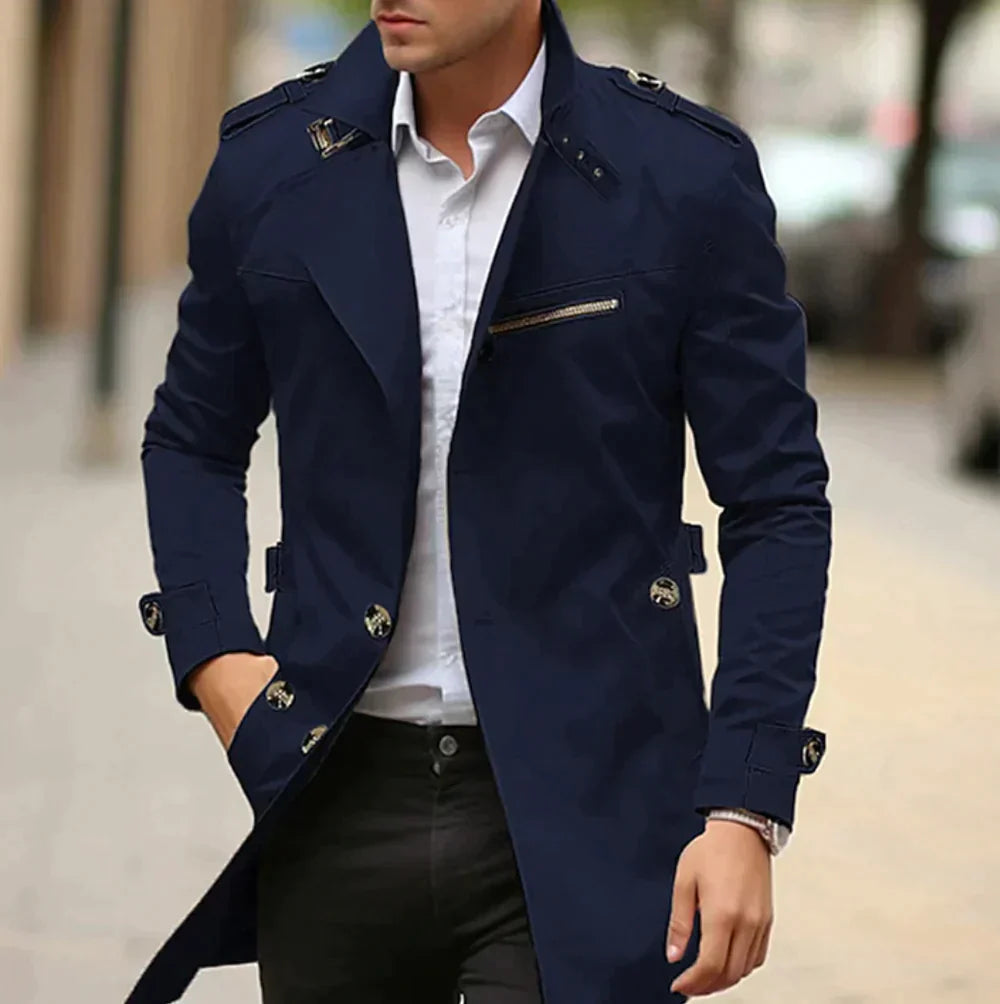 Velina Moda | Men's Trench Coat - Classic Old Money Style