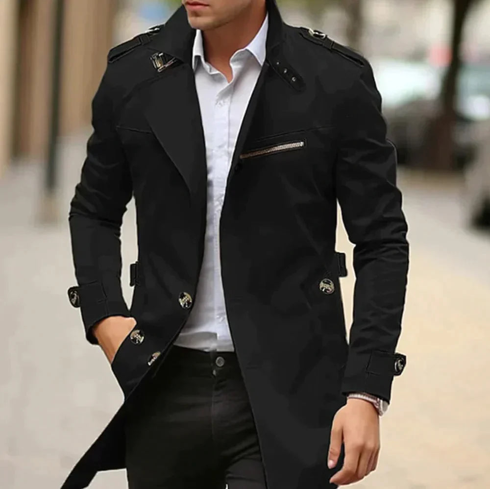 Velina Moda | Men's Trench Coat - Classic Old Money Style