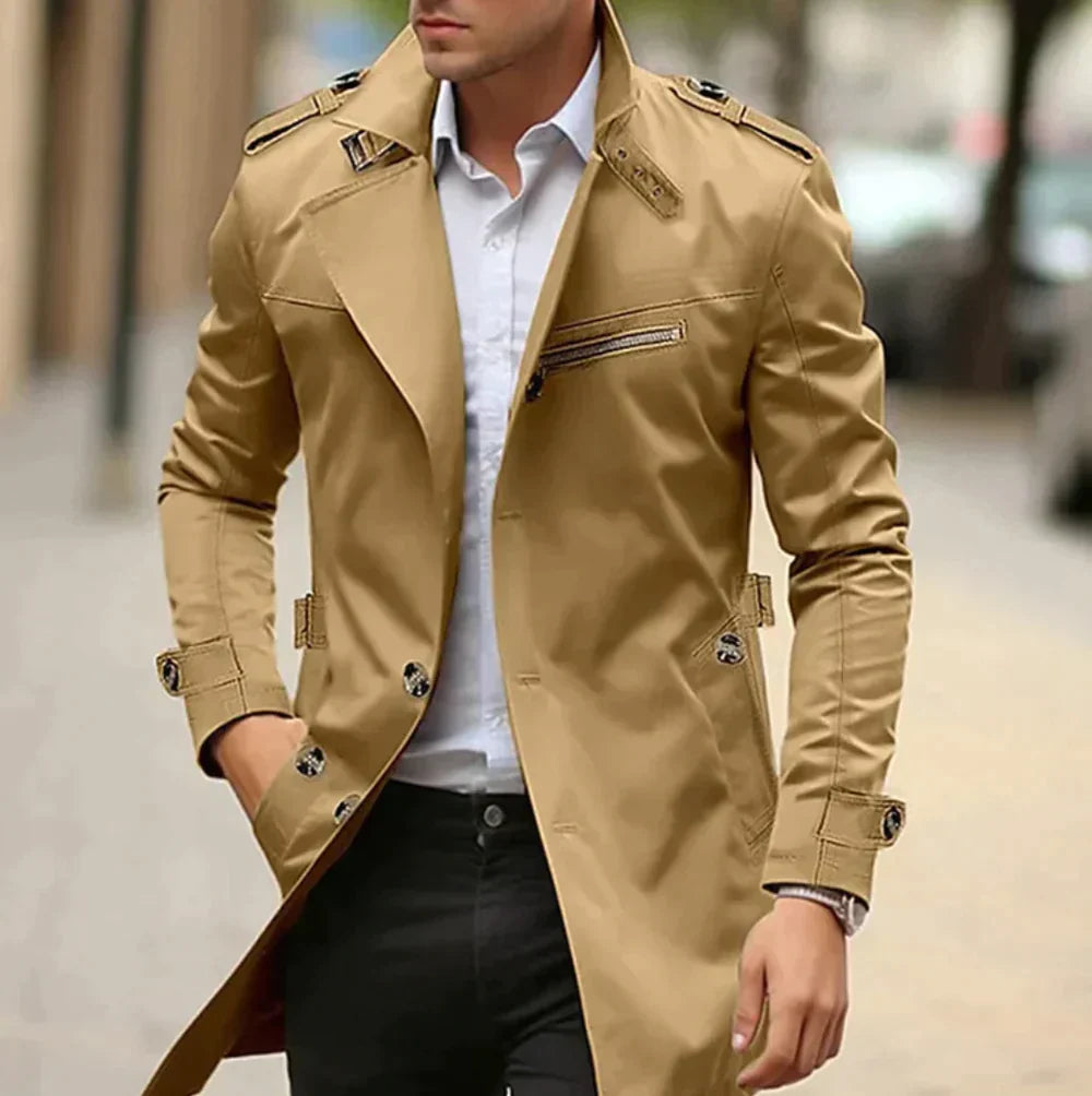 Velina Moda | Men's Trench Coat - Classic Old Money Style