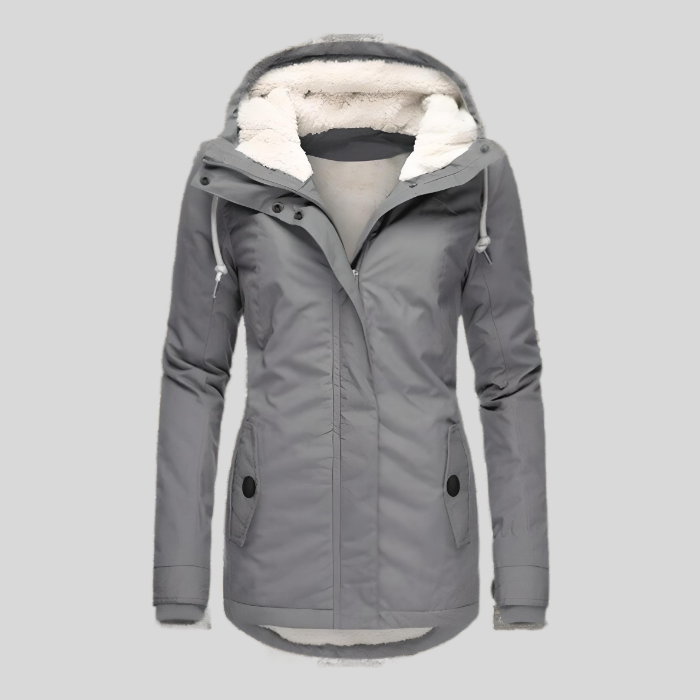 Velina Moda | Long Winter Jacket Women with Hood - Padded Jacket