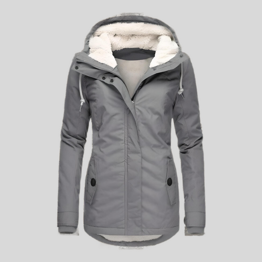 Velina Moda | Long Winter Jacket Women with Hood - Padded Jacket