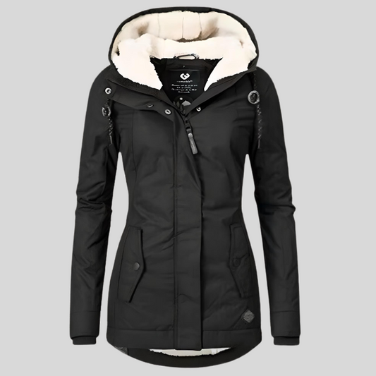 Velina Moda | Long Winter Jacket Women with Hood - Padded Jacket