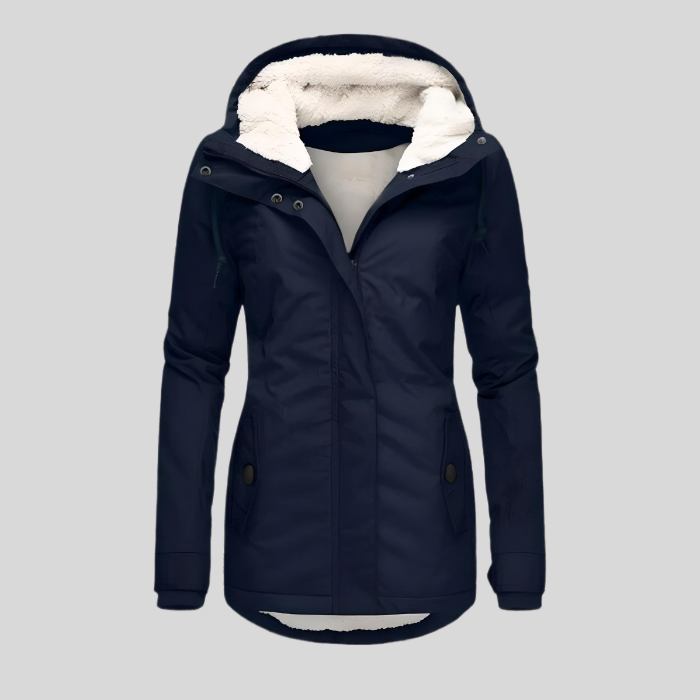 Velina Moda | Long Winter Jacket Women with Hood - Padded Jacket