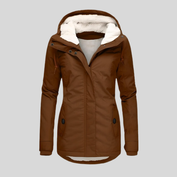 Velina Moda | Long Winter Jacket Women with Hood - Padded Jacket