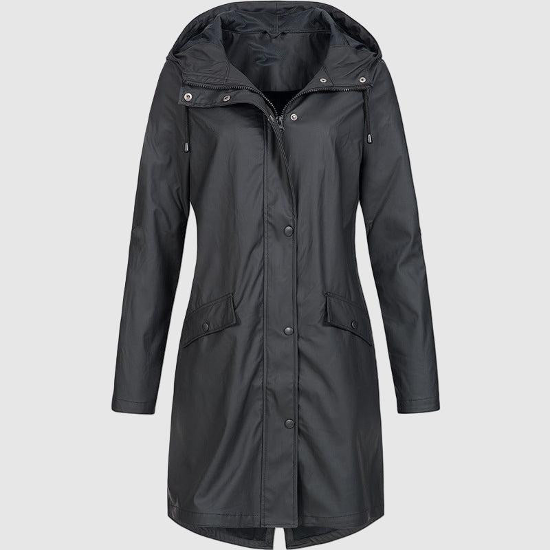 Velina Moda | Rain Jacket Women - Stylish Hooded Jacket