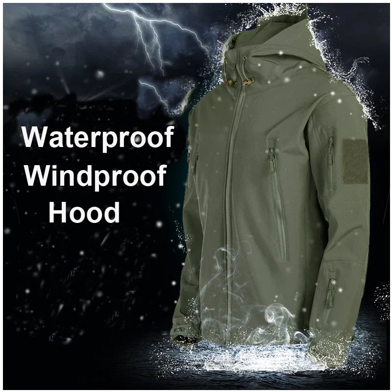 Velina Moda | Softshell Hoodie - Waterproof Jacket for Men