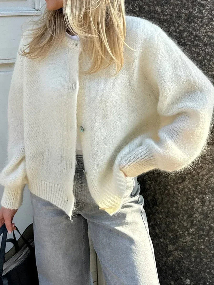 Velina Moda | Y2K Button Closure Knit Casual Soft Cardigan Jacket