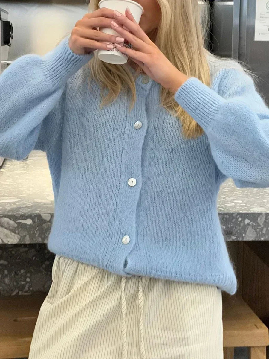 Velina Moda | Y2K Button Closure Knit Casual Soft Cardigan Jacket