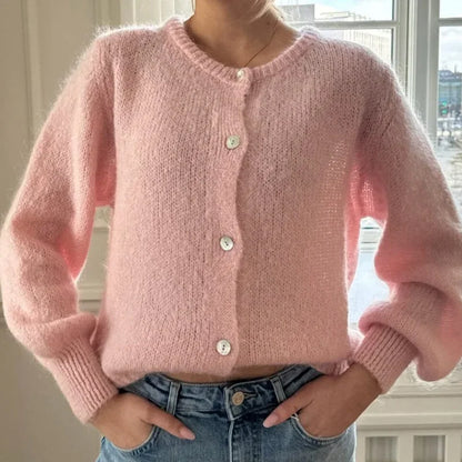Velina Moda | Y2K Button Closure Knit Casual Soft Cardigan Jacket