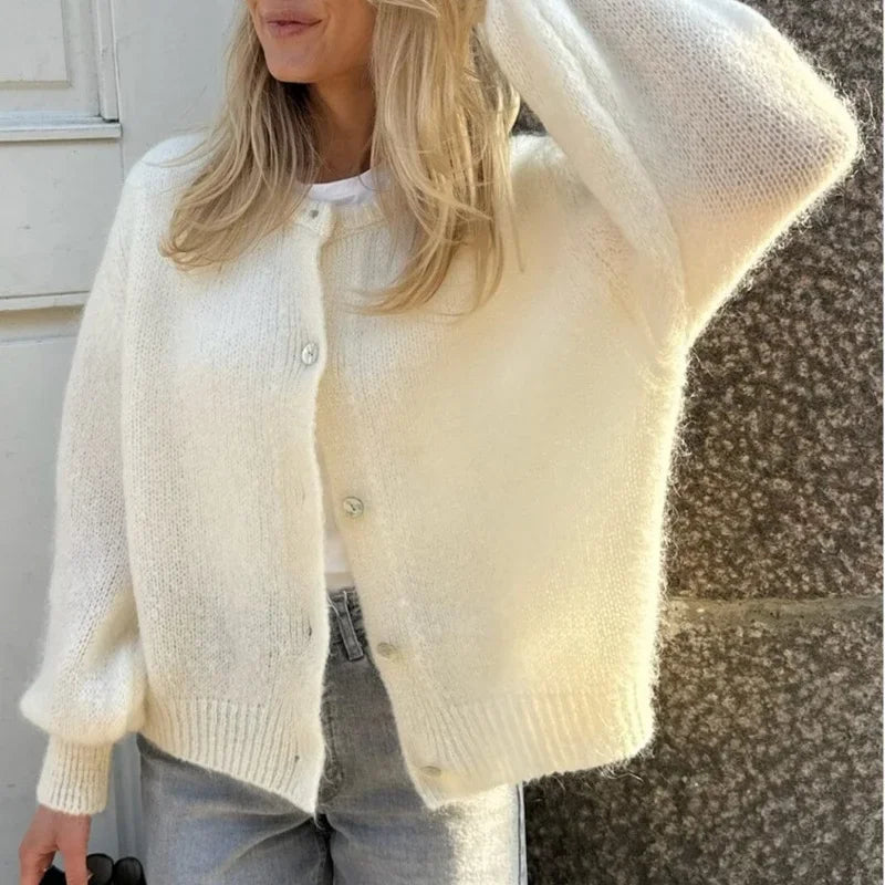 Velina Moda | Y2K Button Closure Knit Casual Soft Cardigan Jacket