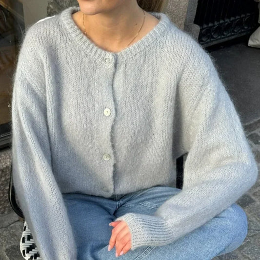 Velina Moda | Y2K Button Closure Knit Casual Soft Cardigan Jacket