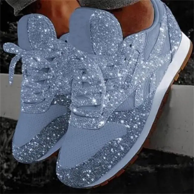 Shiny casual shoes with sequins