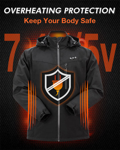 Velina Moda | Men's jacket Tim with rechargeable battery - 8 heating zones and comfort