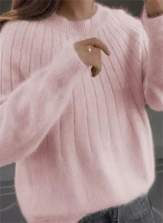 Velina Moda | Knit Women's Sweater - Elegant Sweater for Autumn
