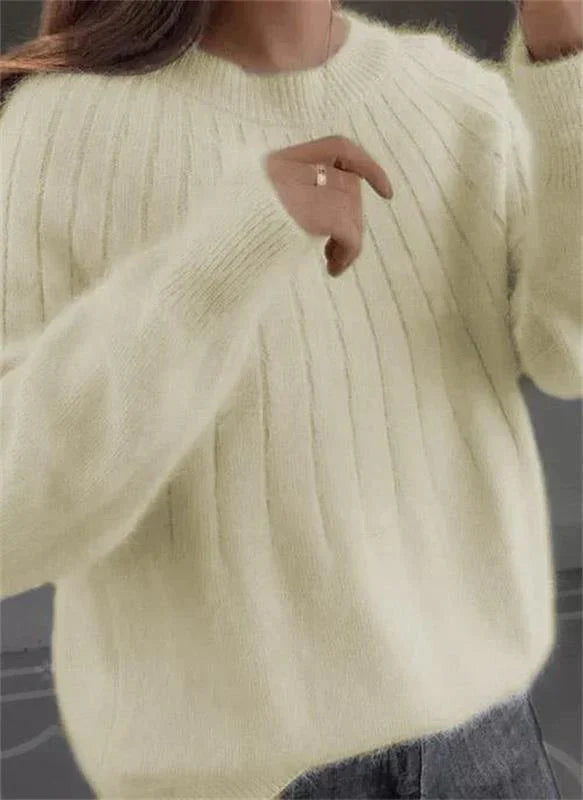 Velina Moda | Knit Women's Sweater - Elegant Sweater for Autumn
