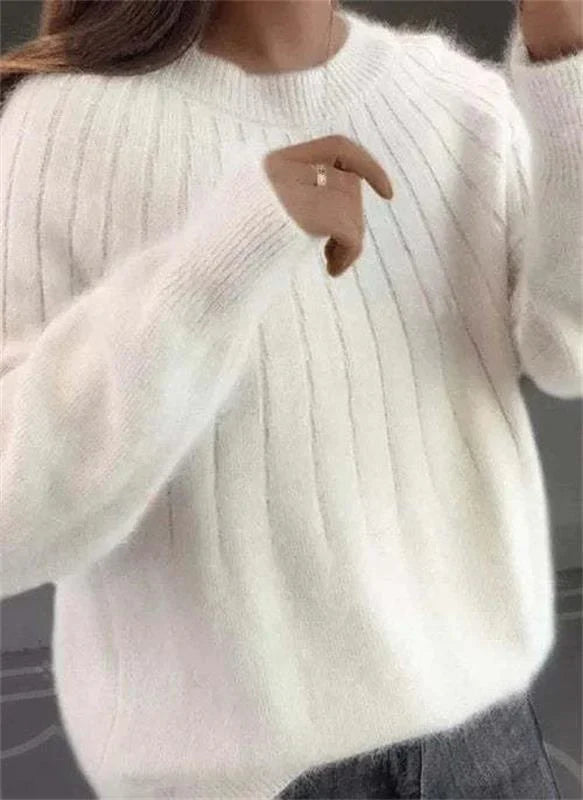 Velina Moda | Knit Women's Sweater - Elegant Sweater for Autumn