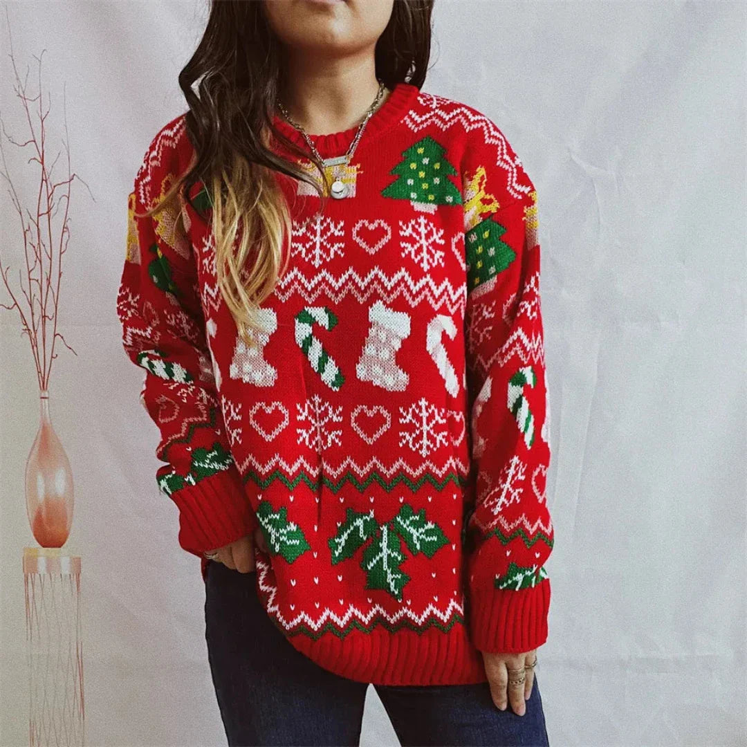 Velina Moda | Knit Christmas Sweater Women's Fashion
