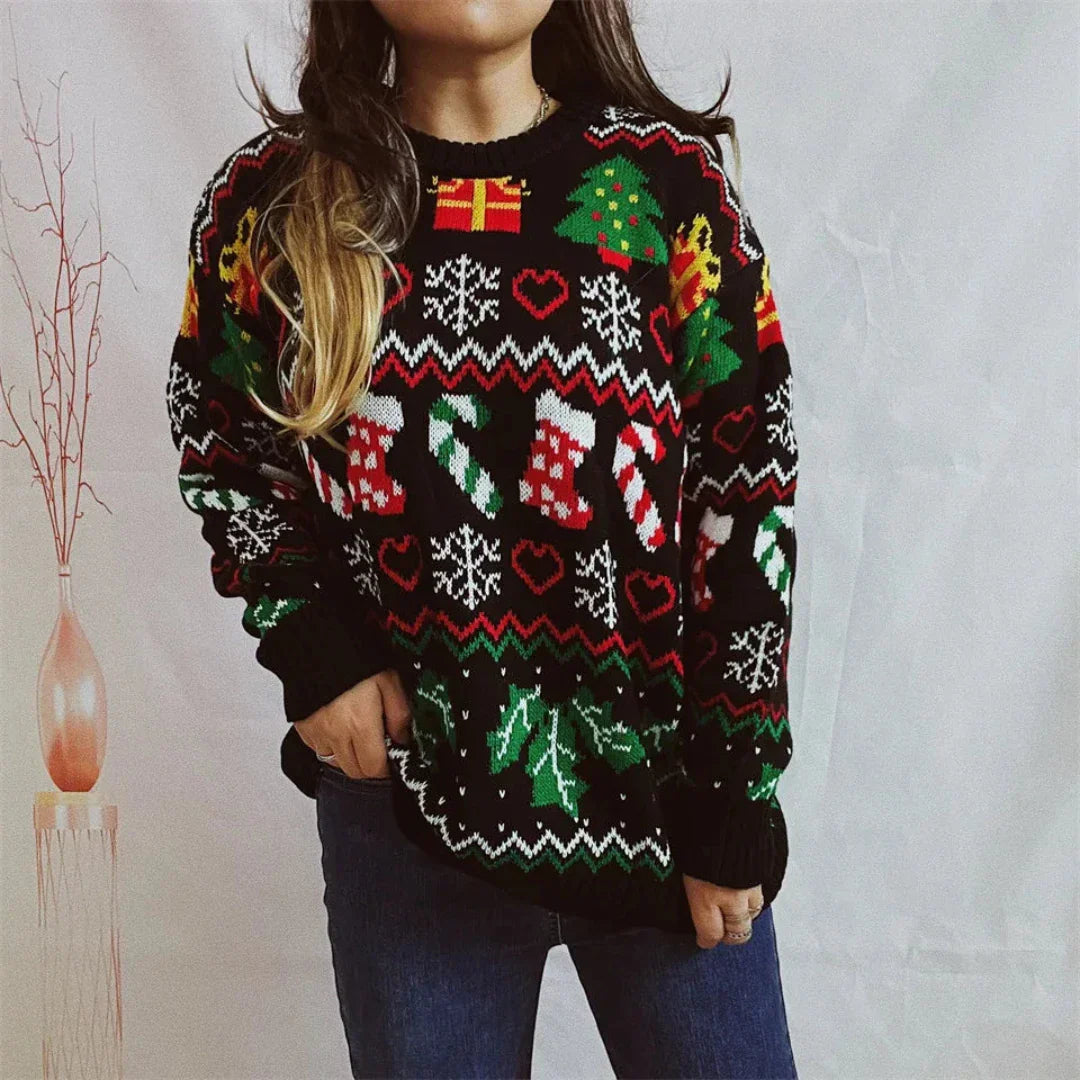 Velina Moda | Knit Christmas Sweater Women's Fashion