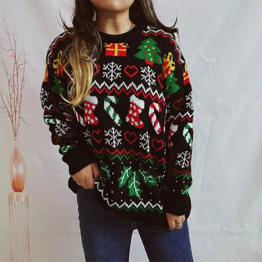 Velina Moda | Knit Christmas Sweater Women's Fashion