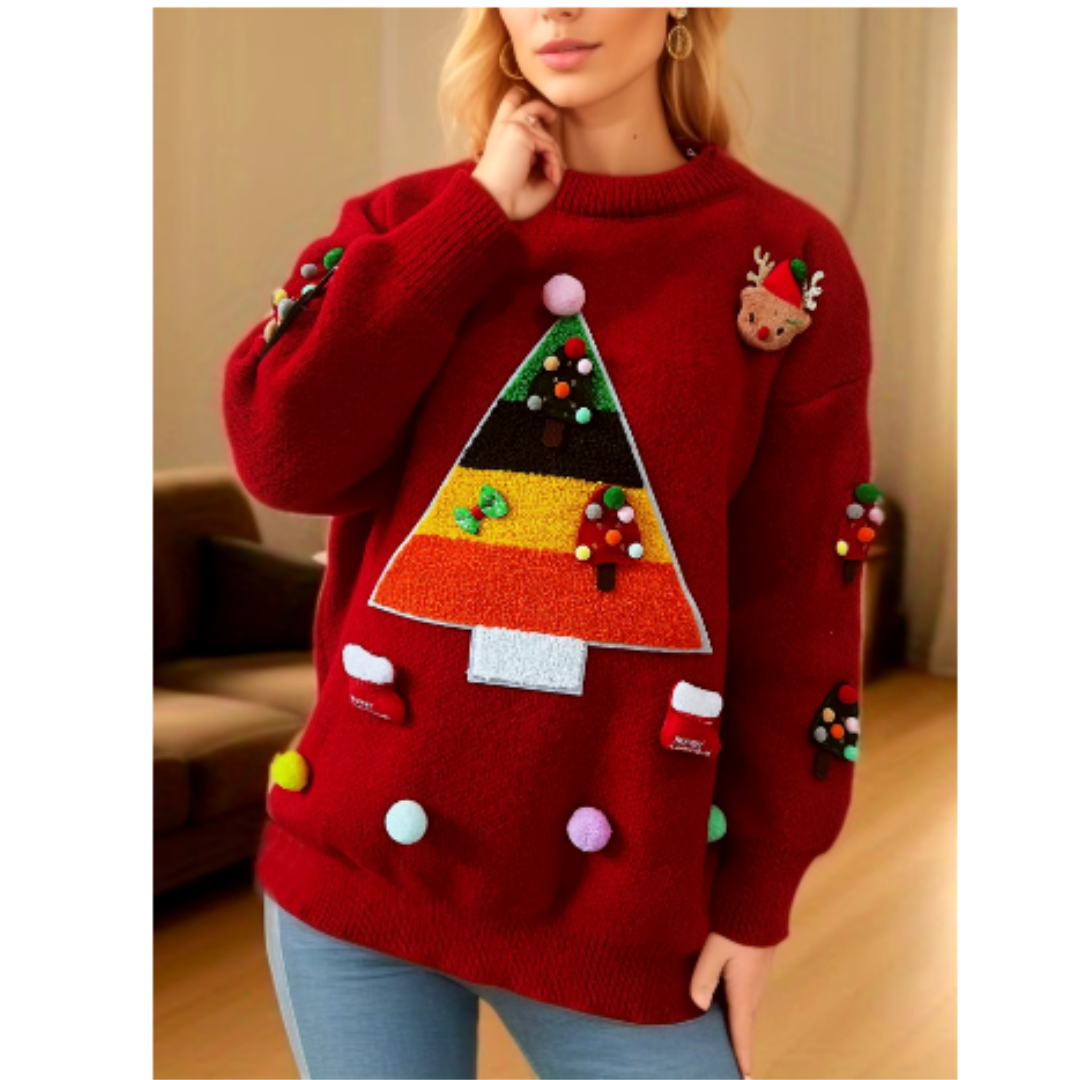 Velina Moda | Knit Christmas Sweater Women's Fashion