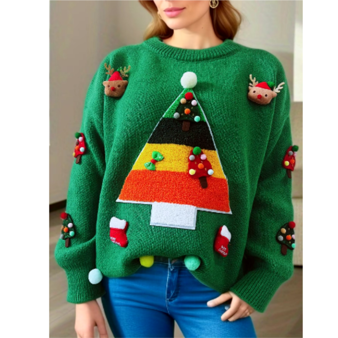 Velina Moda | Knit Christmas Sweater Women's Fashion