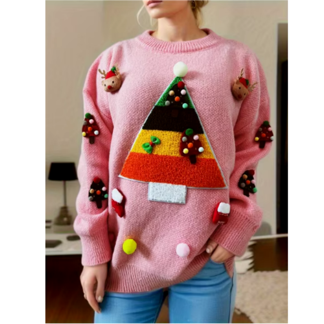 Velina Moda | Knit Christmas Sweater Women's Fashion