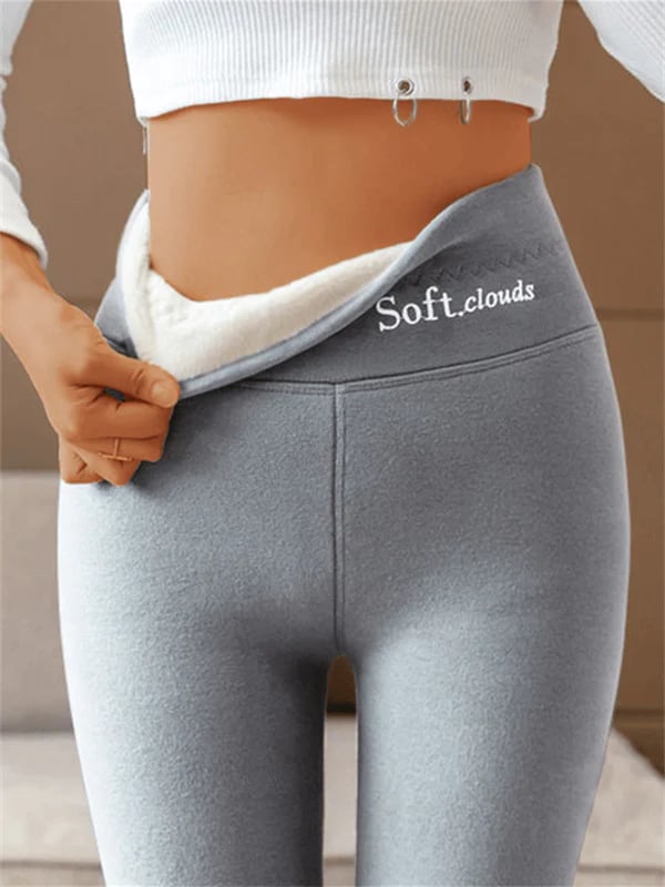 Velina Moda | Women's Winter Pants Fleece - Warm Leggings with Shaping Effect