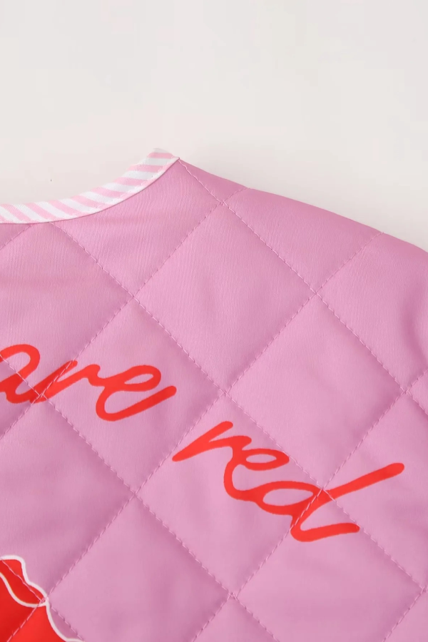 Velina Moda | Print Bow Puffer Jacket