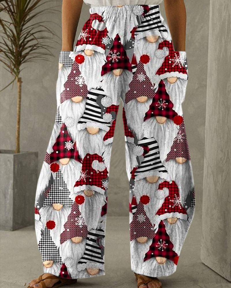 Velina Moda | Christmas Print Leisure Pants