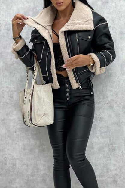Velina Moda | Short Zipper Biker Jacket